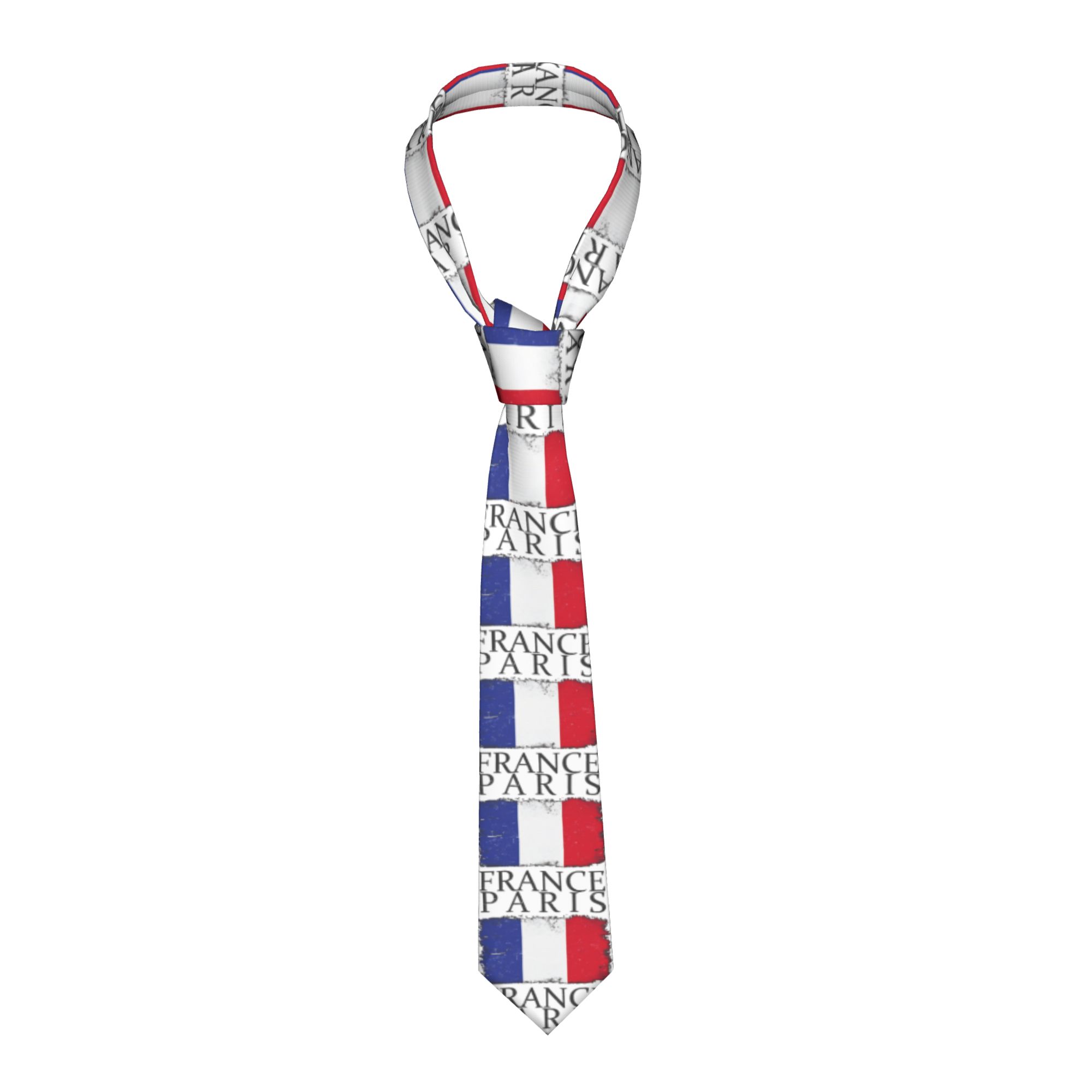 Men'S Accessories Paris - Erkek Kravat Fransa Bayrağı Fransa Başkenti