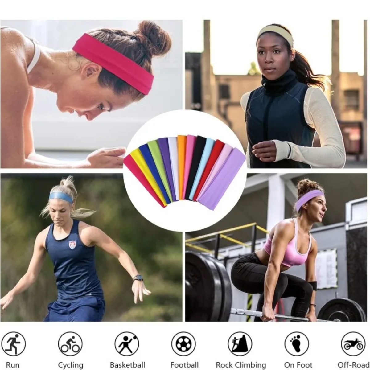 Men'S Yoga Accessories - Elastik Makaron Renkli Spor Hızlı Kuruyan