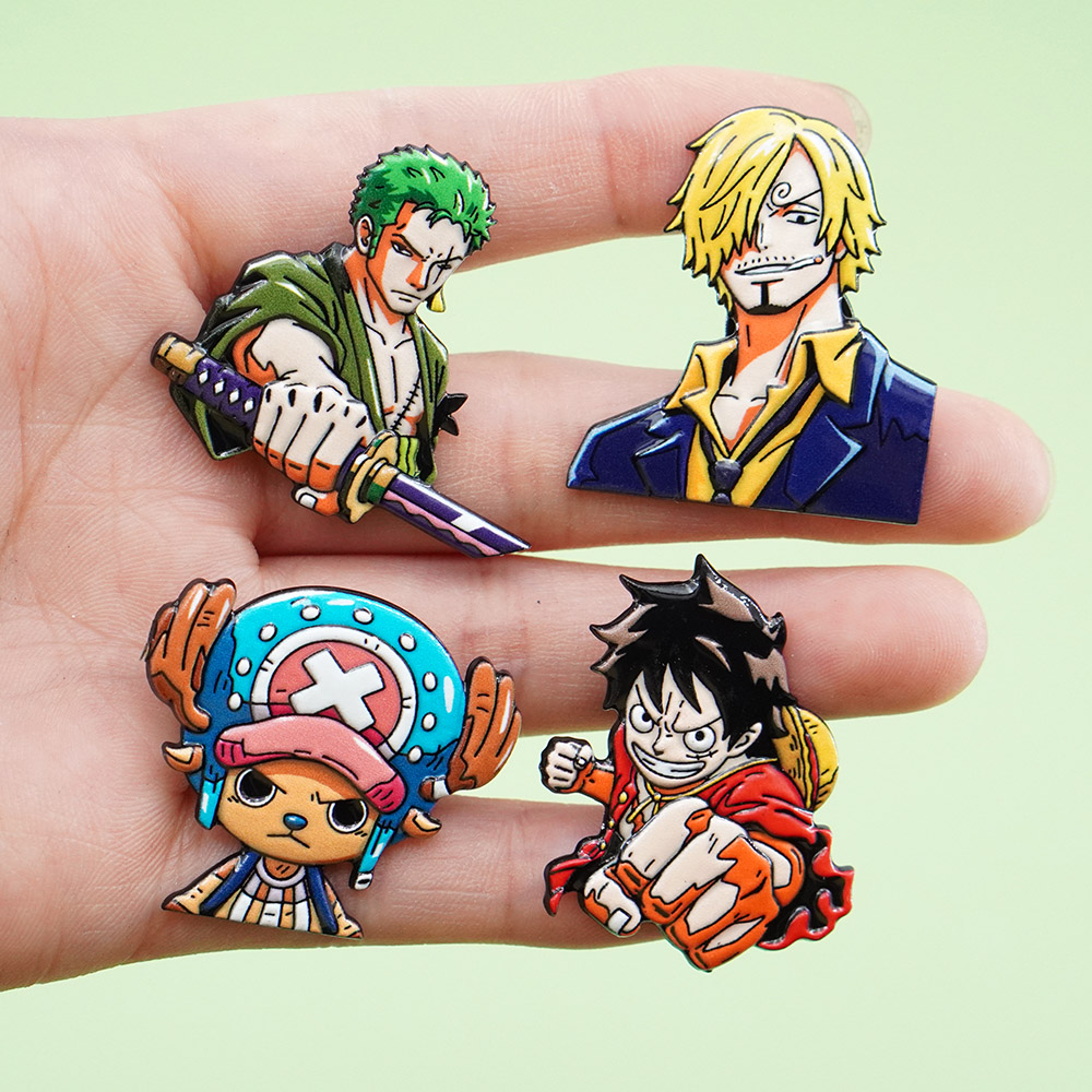 Men Accessories Gift Set - 4 Adet Karikatür ONE PIECE Luffy