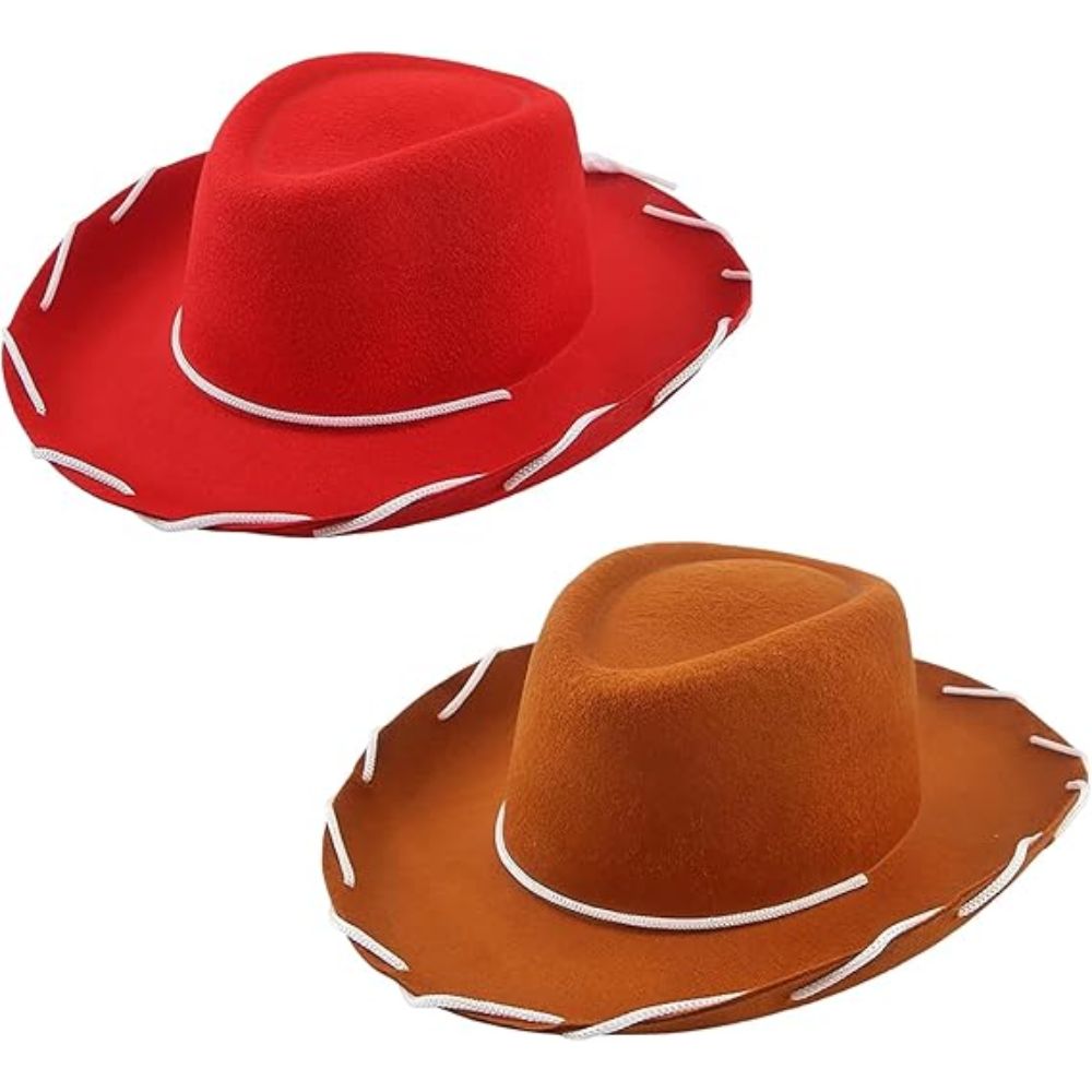 Men Accessories Gift Set - Fantasia Woody Jessie Cosplay Keçe Şapka