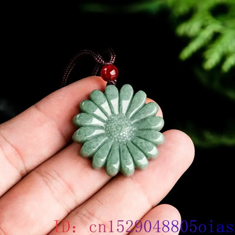 Men Accessories Necklace - Yeşil Jadeite ayçiçeği kolye kolye muska