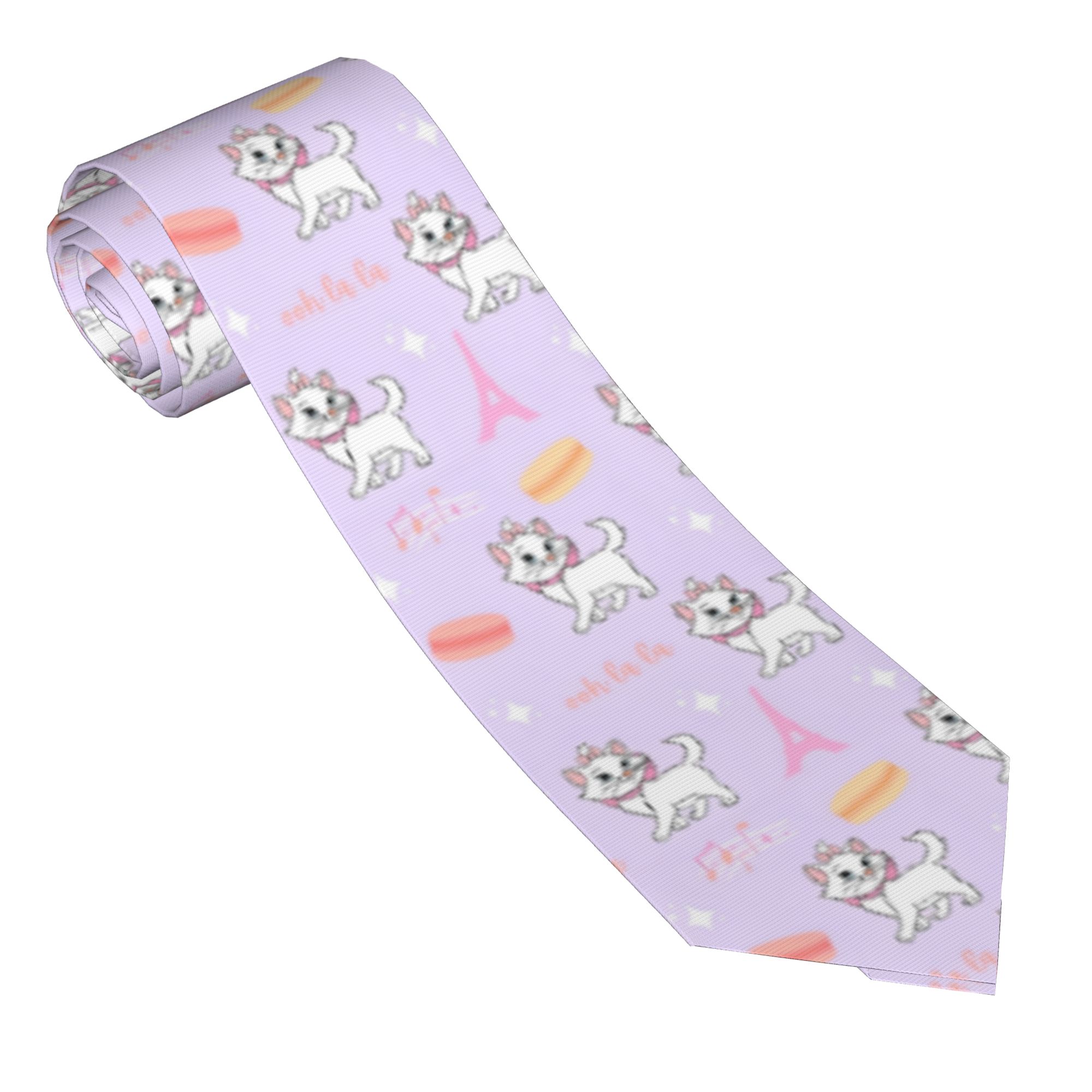 Men'S Accessories Paris - Kravat Aristocats Maries Cats Unisex Sıska