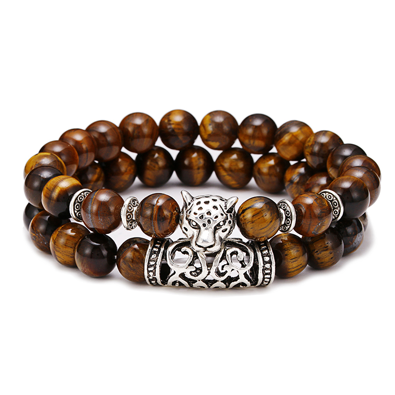 Men'S Accessories Premium - Premium 2 adet/takım Leopar Boncuklu Erkek