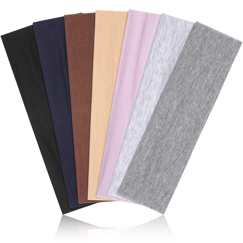 Men'S Yoga Accessories - 7 Adet Katı Elastik Saç Bandı,