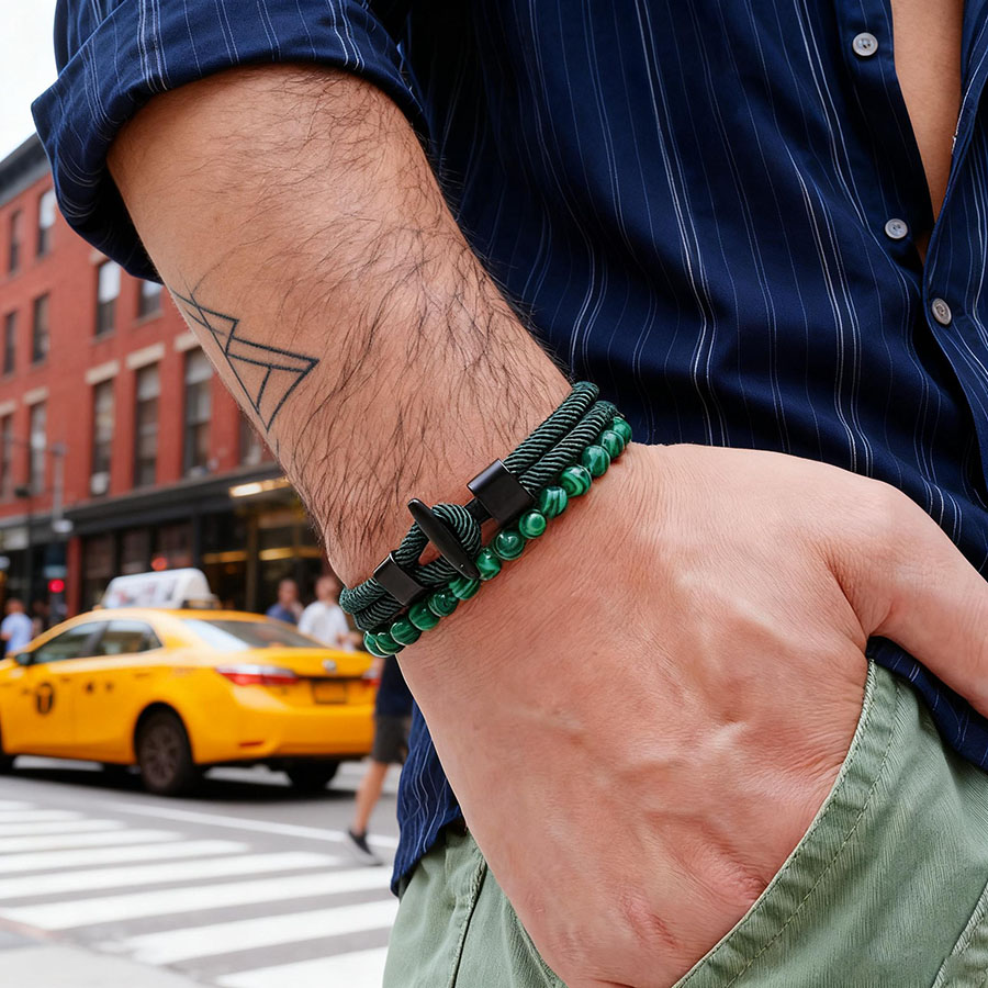 Men Accessories Unique - Benzersiz Anchor 2 Adet Erkek Bileklik