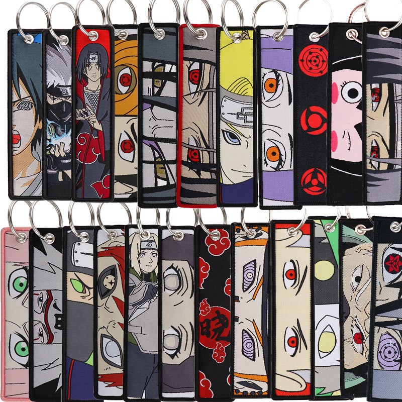 Men Accessories Gift Set - Anime Naruto Nakış Anahtarlık Serin Anahtar
