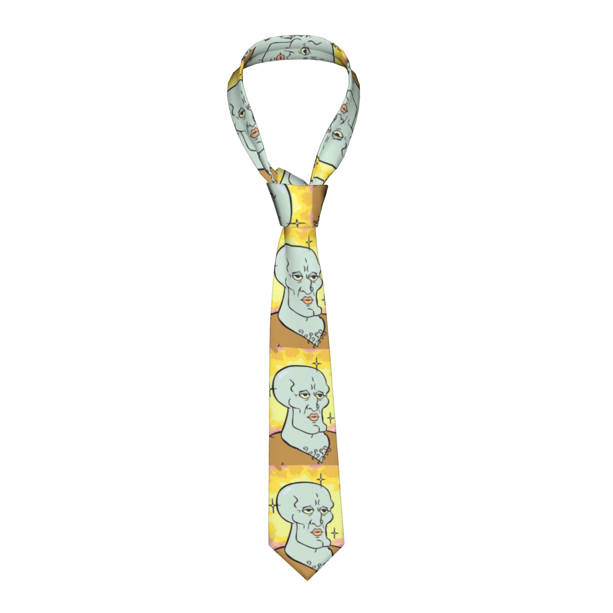 Men'S Accessories Office - Kravat Yakışıklı S-Squidward Unisex Günlük Polyester