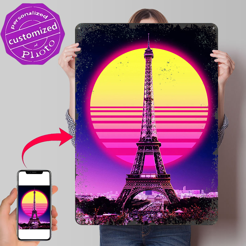 Men'S Accessories Paris - Paris Eyfel Kulesi Retro Kişiselleştirilmiş 3D