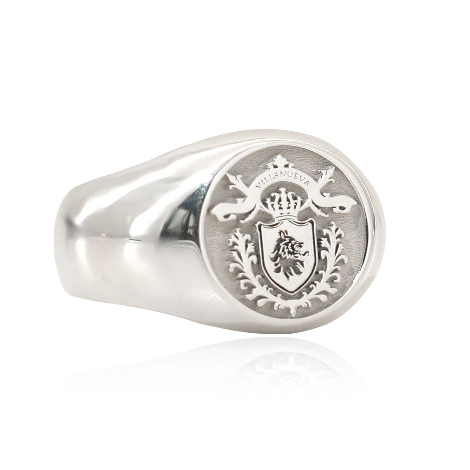 Signet Ring Men - 17mm Yuvarlak 925 Ayar Som Gümüş