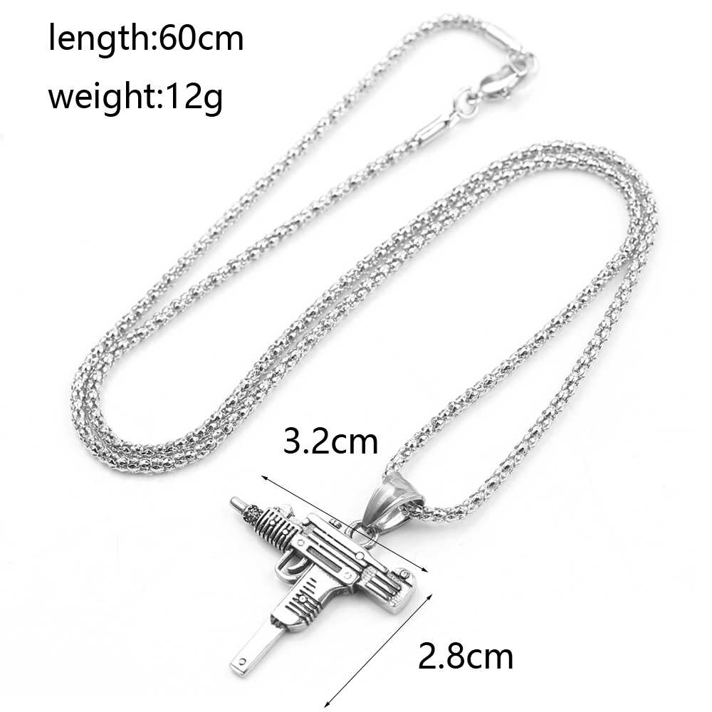 Punk Uzi Tabanca Makineli Tüfe - Men Accessories Necklace incelemesi ve fiyatı