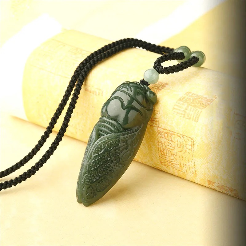 Doğal Hetian yeşim Cicada koly - Men Accessories Necklace incelemesi ve fiyatı