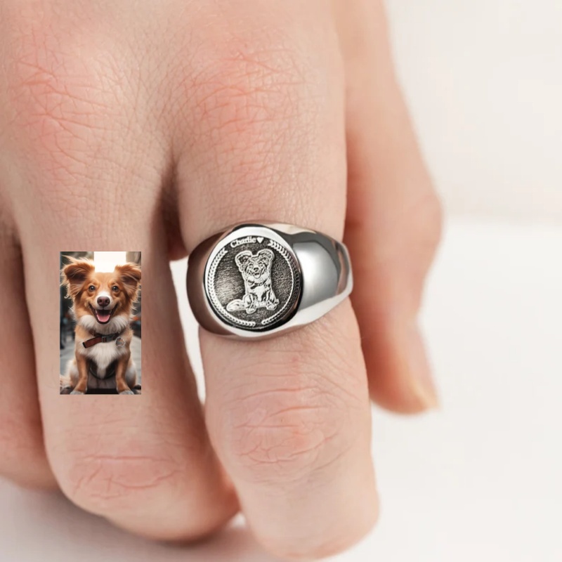 Özel Gravür Fotoğraf Signet Yü - Men Accessories Wholesale incelemesi ve fiyatı