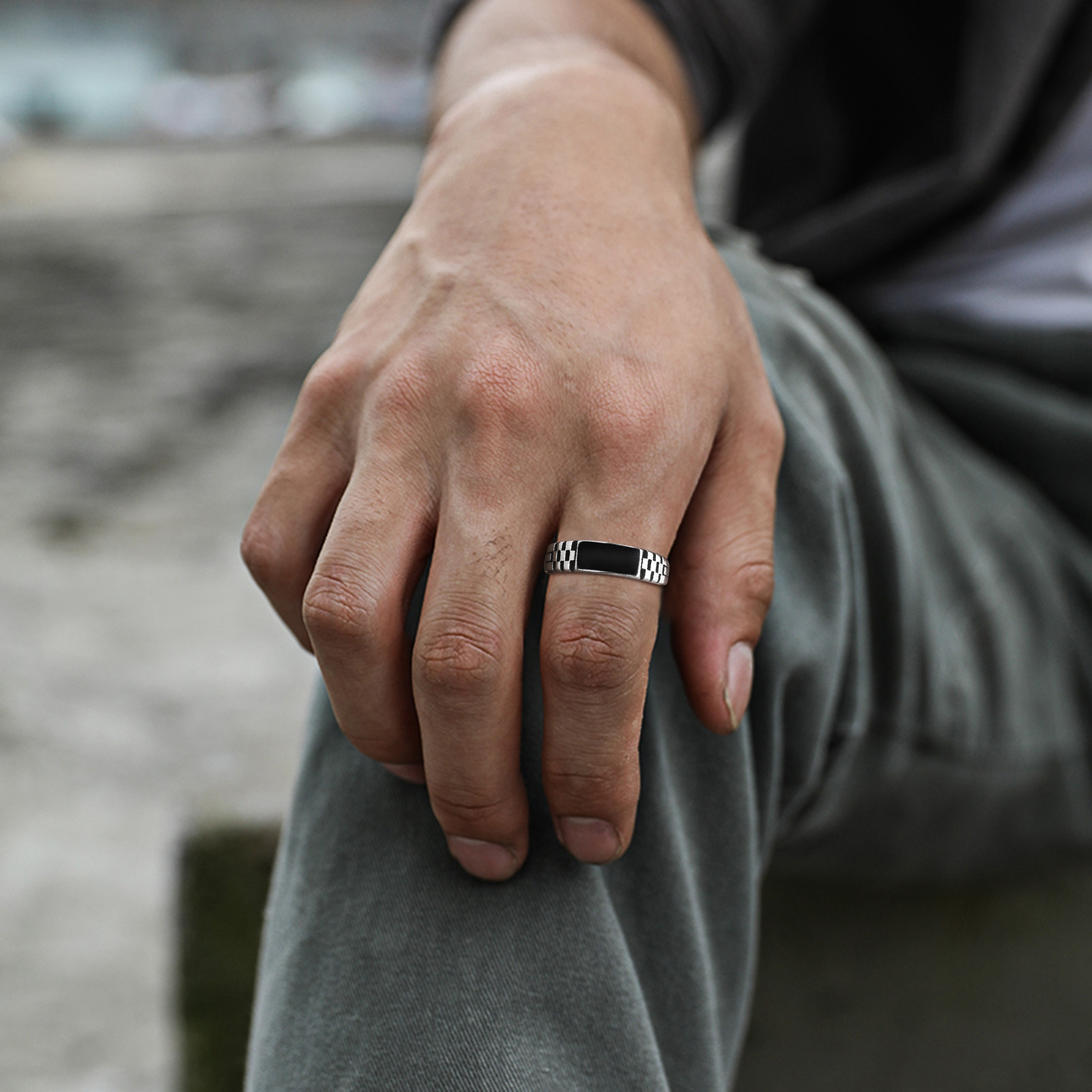 Vnox Erkek Açık Yüzükler, Siya - Signet Ring Men incelemesi ve fiyatı