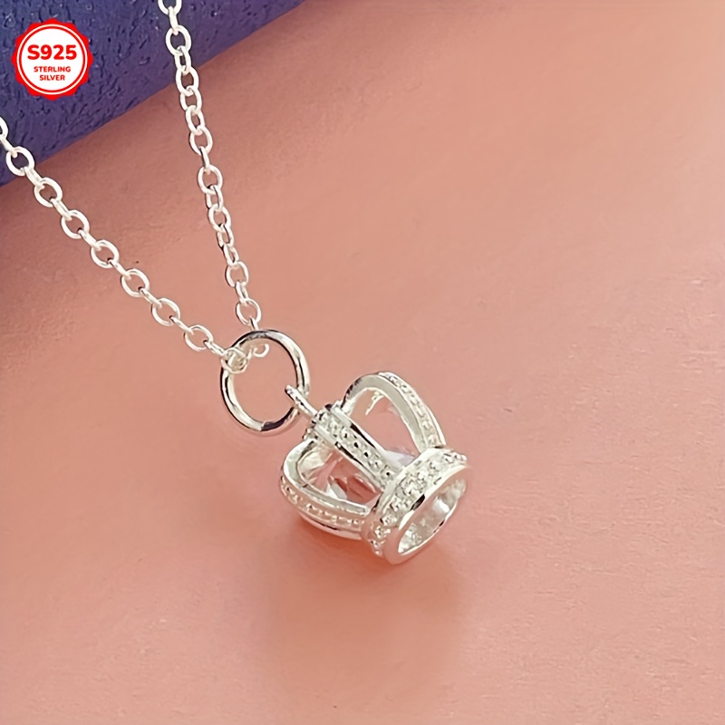 Zarif 925 ayar gümüş Taç Kolye - Men'S Accessories Office incelemesi ve fiyatı