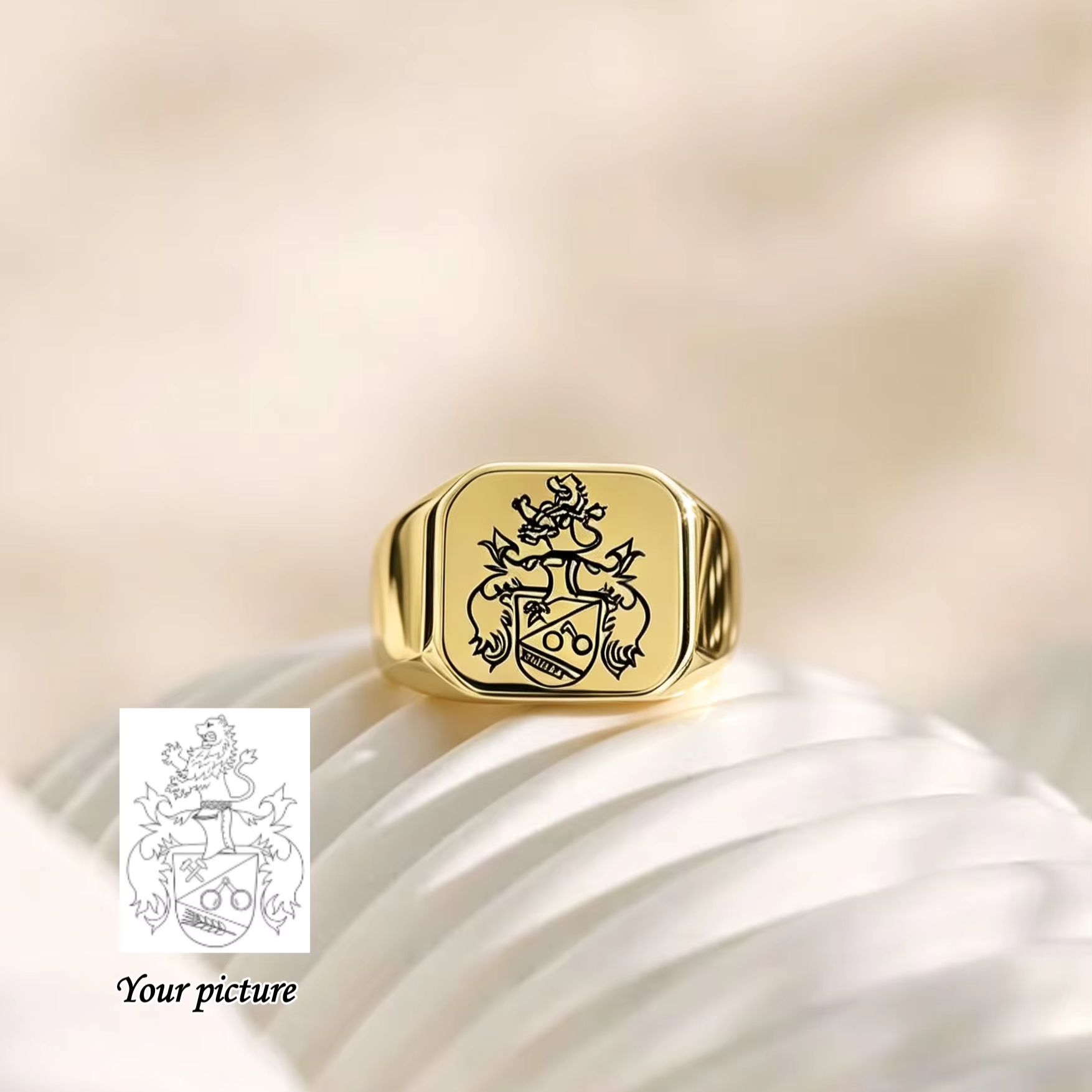 Erkekler İçin Özel Aile Arması - Signet Ring Men incelemesi ve fiyatı