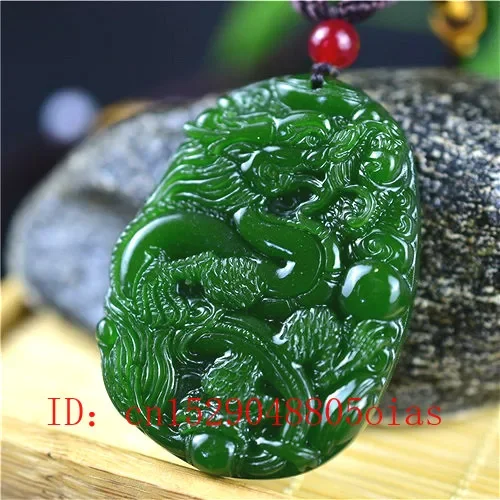 Doğal yeşil çin yeşim ejderha  - Men Accessories Necklace incelemesi ve fiyatı