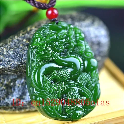 Doğal yeşil çin yeşim ejderha  - Men Accessories Necklace incelemesi ve fiyatı