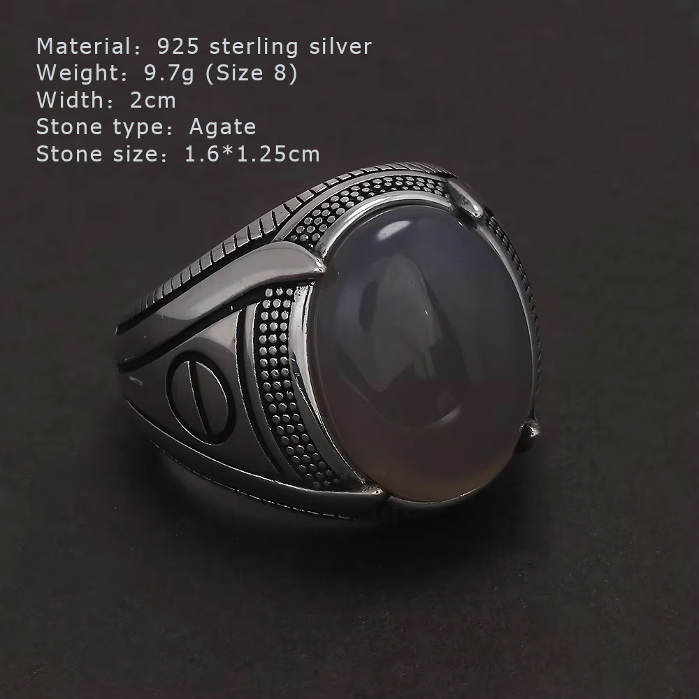S925 Ayar Gümüş Akik Mühür Yüz - Signet Ring Men incelemesi ve fiyatı
