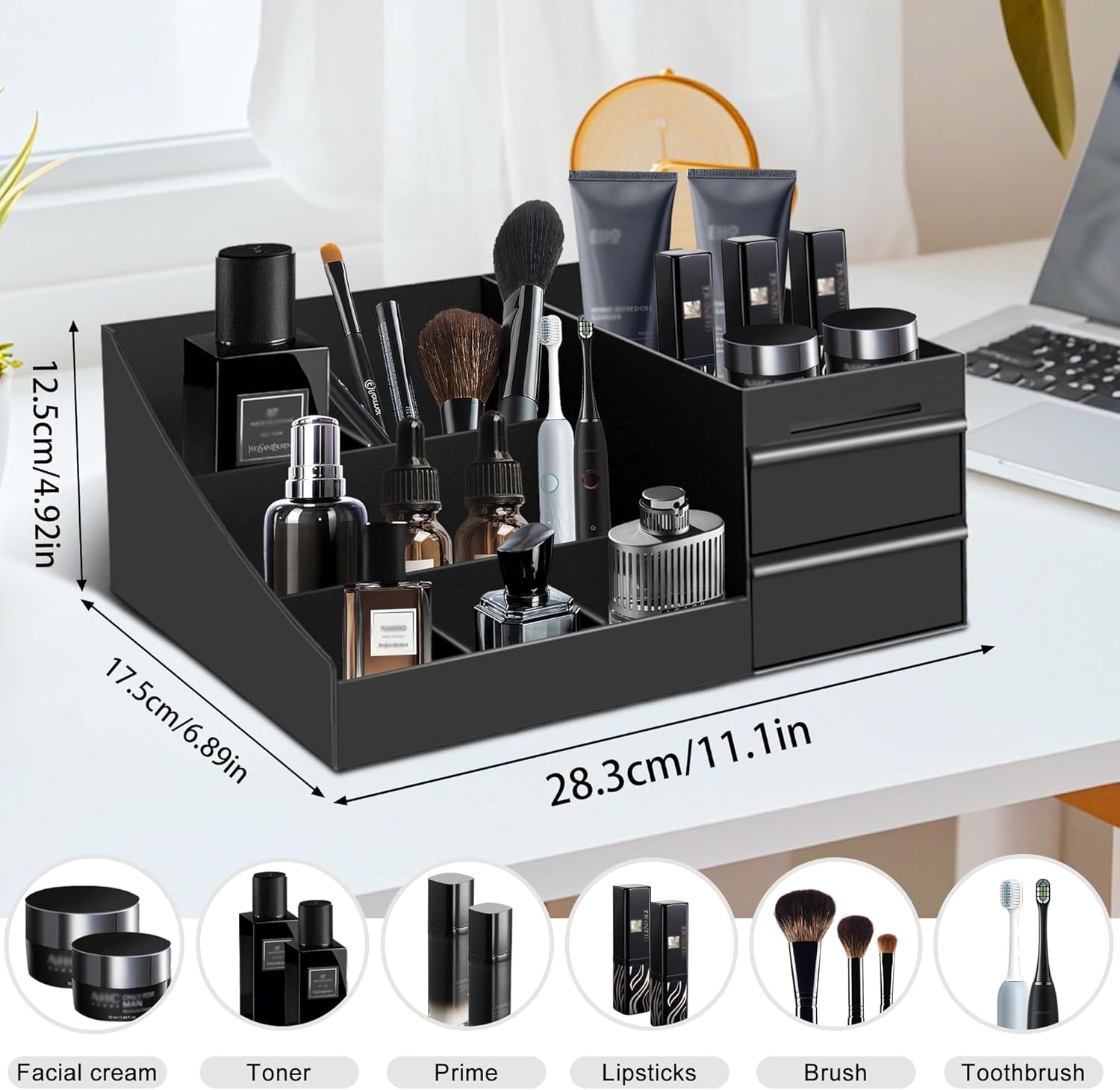 Vintage Banyo Düzenleyici Kozm - Men'S Accessories Organizer Tray incelemesi ve fiyatı