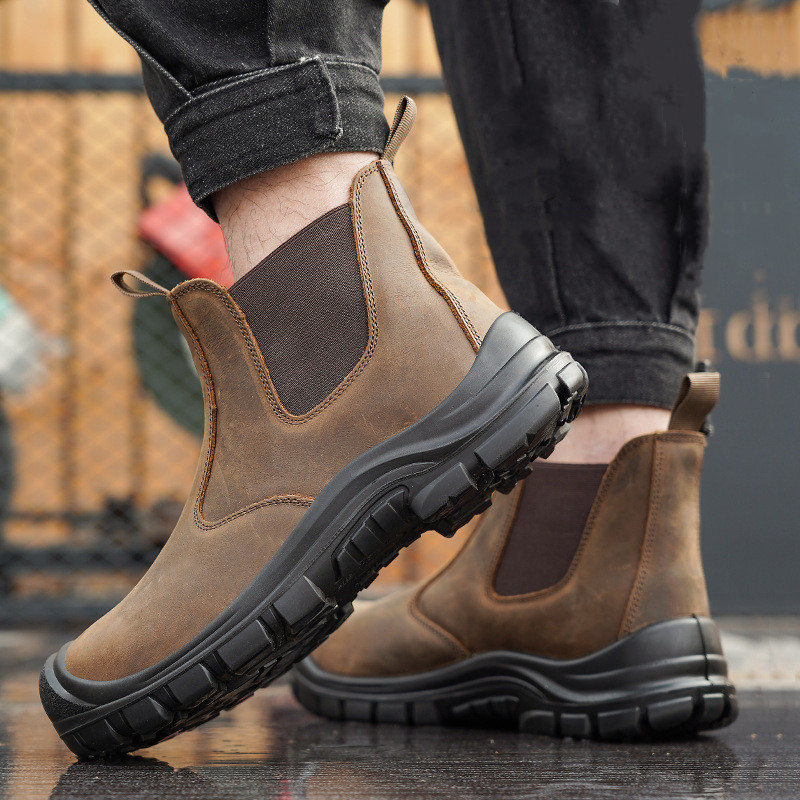 Büyük boy erkek moda çelik bur - Men'S Accessories Leather incelemesi ve fiyatı