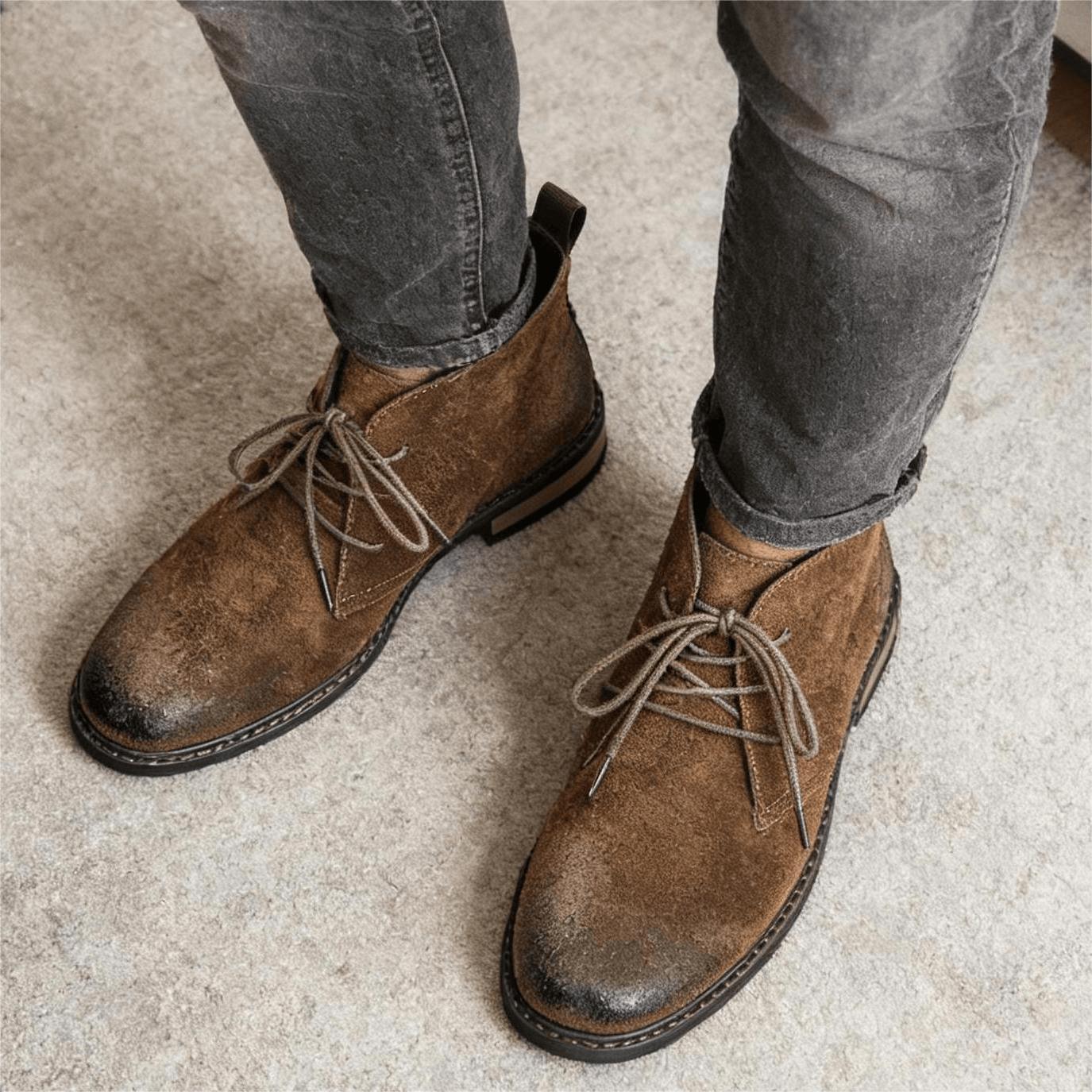 Deri Botlar Retro Rahat Marka  - Men'S Accessories Leather incelemesi ve fiyatı
