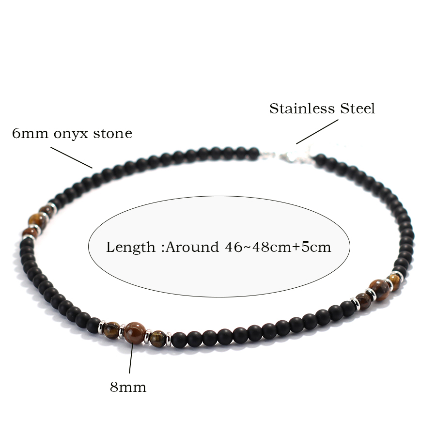 Premium 6mm Doğal Oniks Taş Ko - Men'S Accessories Premium incelemesi ve fiyatı