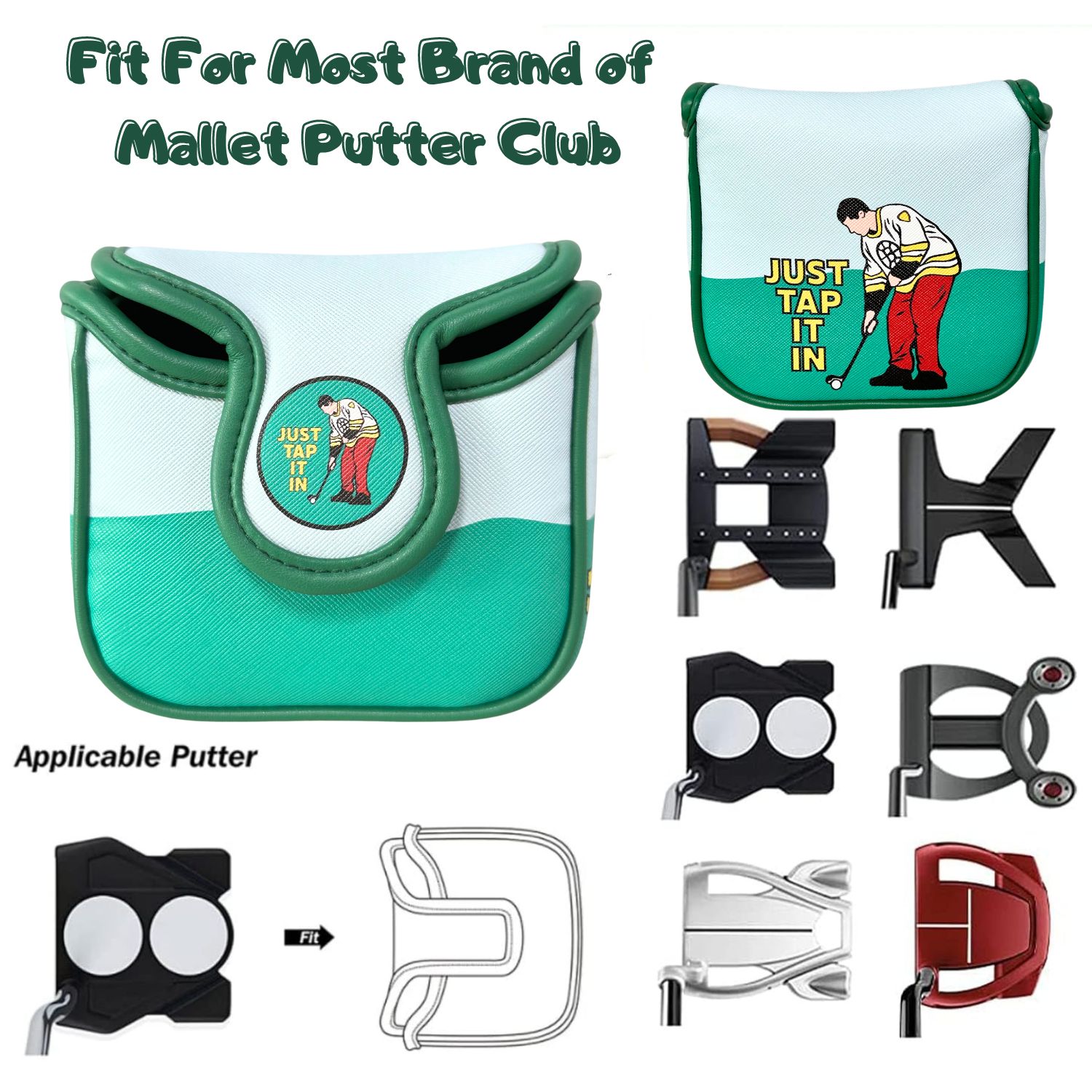 Komik PU deri Golf atıcı kapak - Men'S Accessories Premium incelemesi ve fiyatı