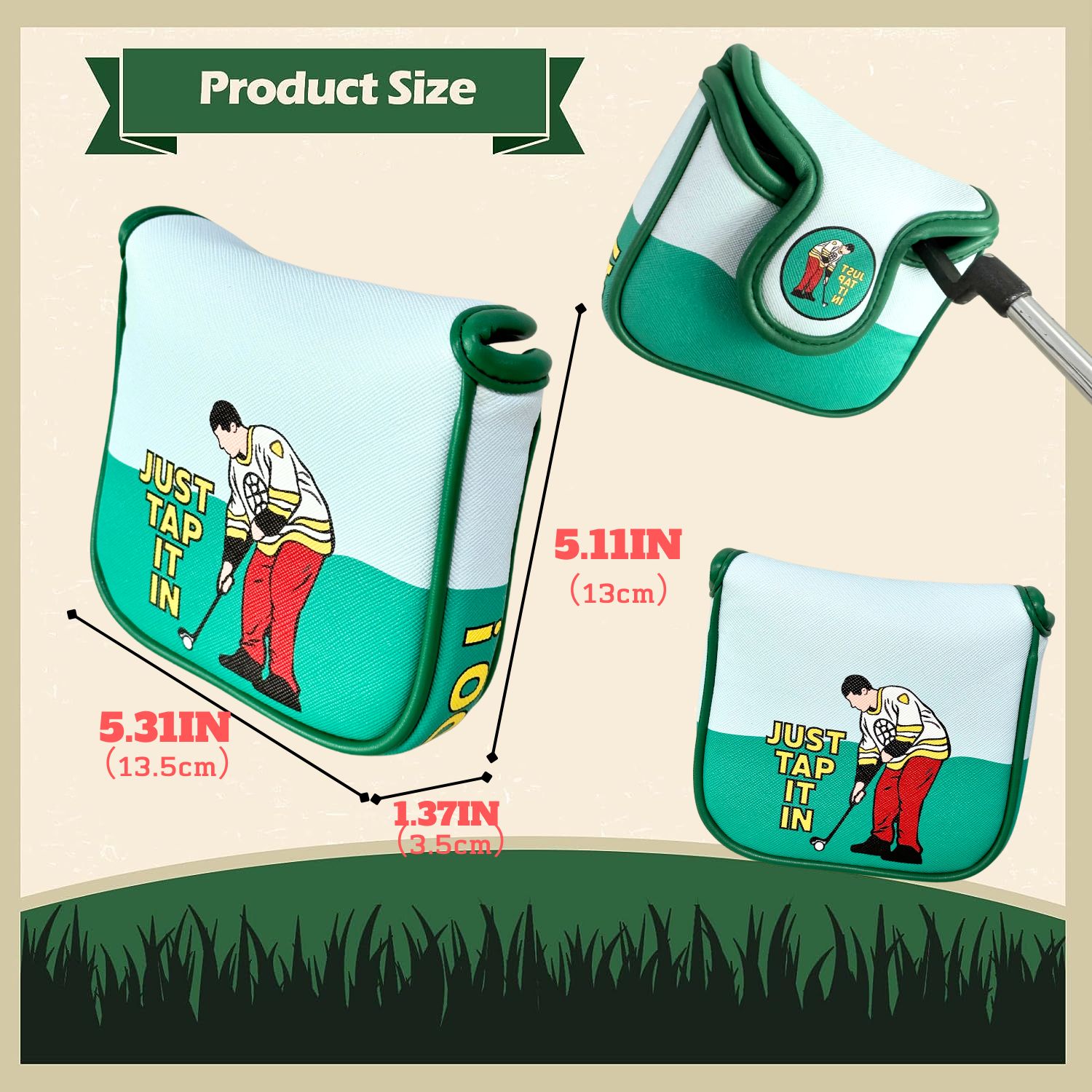 Komik PU deri Golf atıcı kapak - Men'S Accessories Premium incelemesi ve fiyatı
