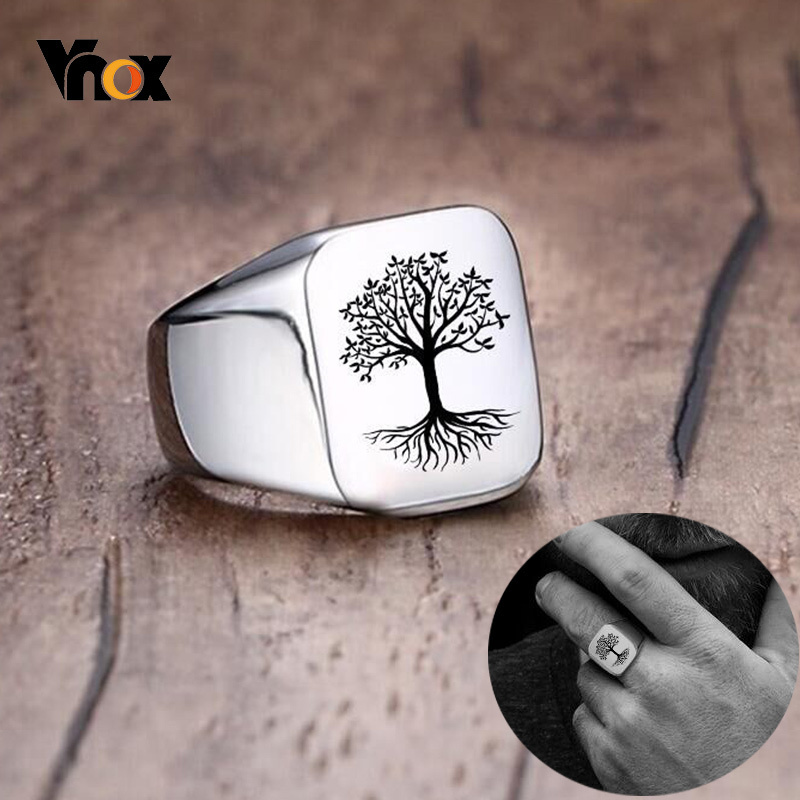 Vnox kaya Punk hayat ağacı Sig - Signet Ring Men incelemesi ve fiyatı