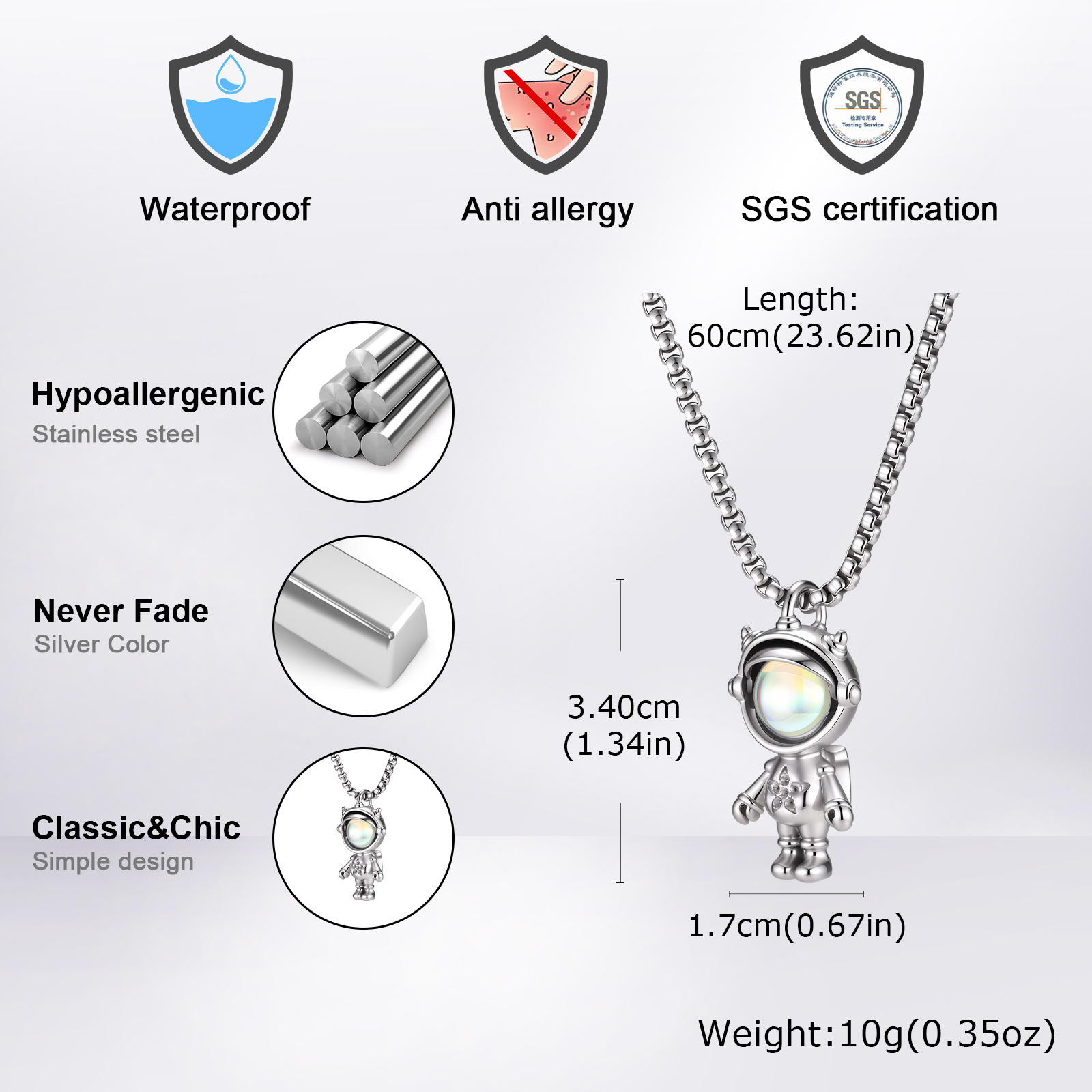 Vnox Paslanmaz Çelik Uzay Adam - X Men Accessories incelemesi ve fiyatı
