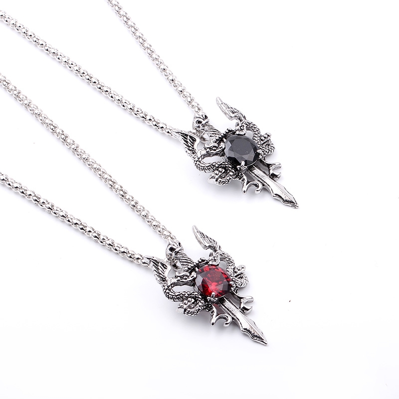 Çift Ejderha Siyah Mücevher Ça - Men Accessories Necklace incelemesi ve fiyatı